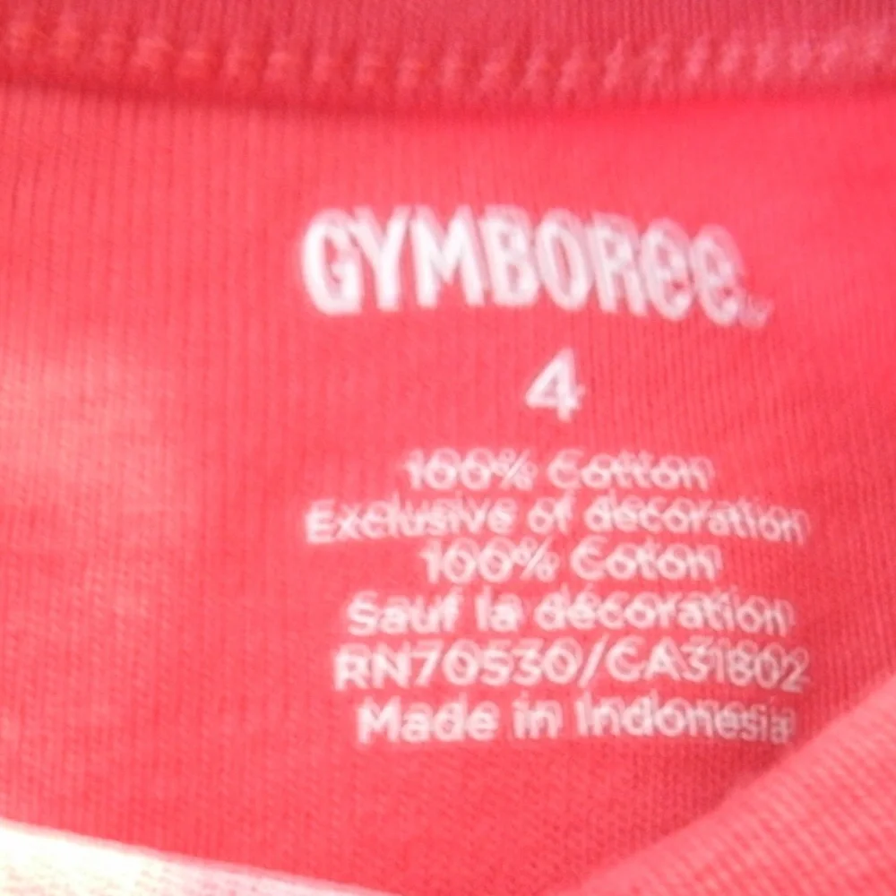 Gymboree Girls T-Shirt Red Sequins A+ Pencils School Long Sleeve Boat Neck 4